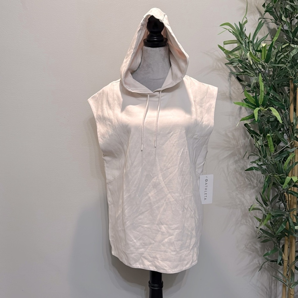 Athleta sundown sleeveless sweatshirt tank NWT XS